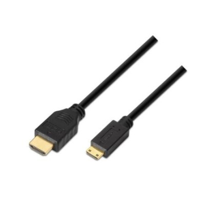 Cable HDMI Aisens A119-0115/ HDMI Macho - Mini HDMI Macho/ Hasta 10W/ 720Mbps/ 3m/ Negro | HDMI