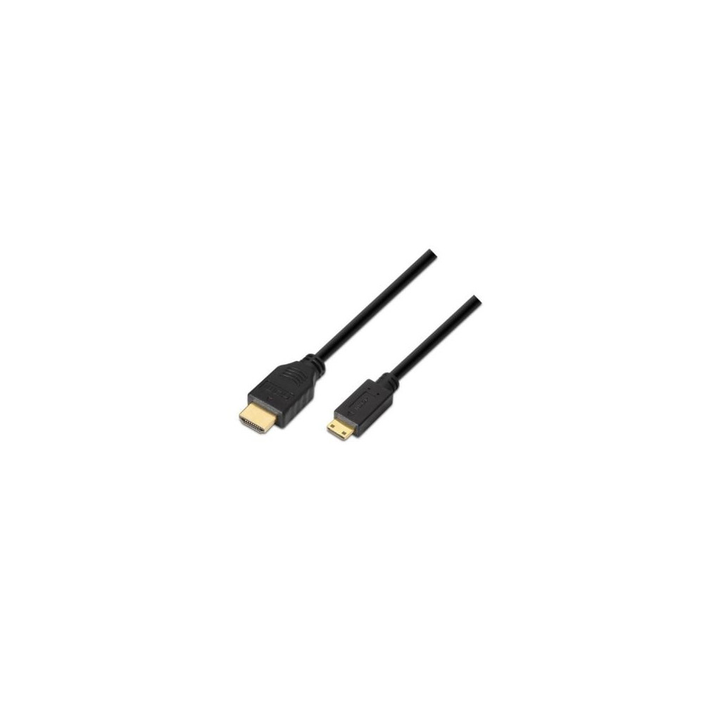 Cable HDMI Aisens A119-0115/ HDMI Macho - Mini HDMI Macho/ Hasta 10W/ 720Mbps/ 3m/ Negro | HDMI