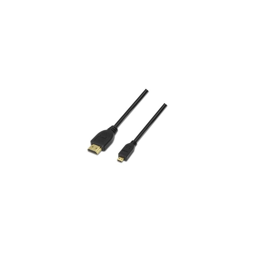 Cable Micro HDMI Aisens A119-0117/ HDMI Macho - Micro HDMI Macho/ Hasta 10W/ 720Mbps/ 1.8m/ Negro | HDMI