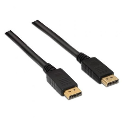 Cable DisplayPort 1.2 4K Aisens A124-0129/ DisplayPort Macho - DisplayPort Macho/ Hasta 5W/ 2300Mbps/ 2m/ Negro | VGA/DVI/Displa