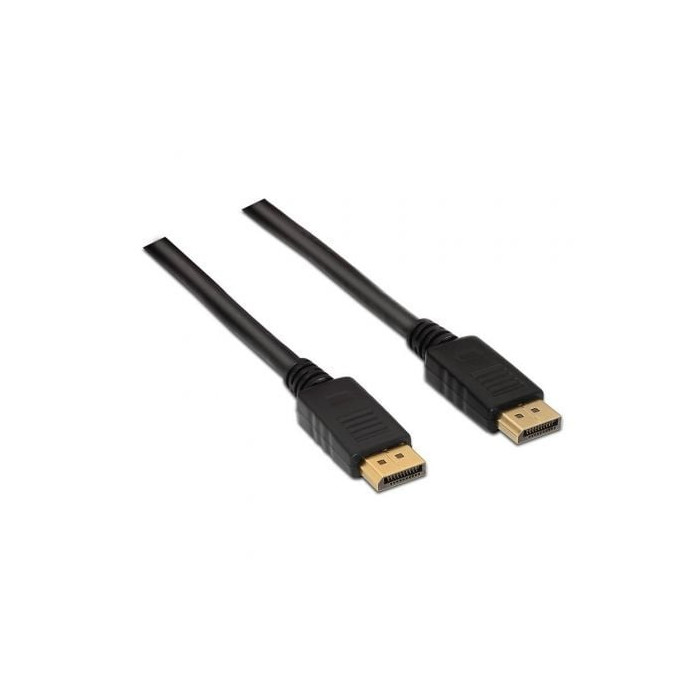 Cable DisplayPort 1.2 4K Aisens A124-0129/ DisplayPort Macho - DisplayPort Macho/ Hasta 5W/ 2300Mbps/ 2m/ Negro | VGA/DVI/Displa