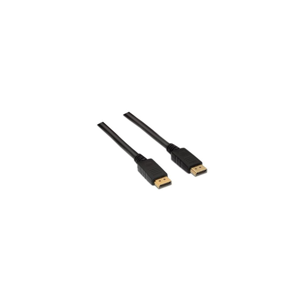 Cable DisplayPort 1.2 4K Aisens A124-0130/ DisplayPort Macho - DisplayPort Macho/ Hasta 5W/ 2300Mbps/ 3m/ Negro | VGA/DVI/Displa