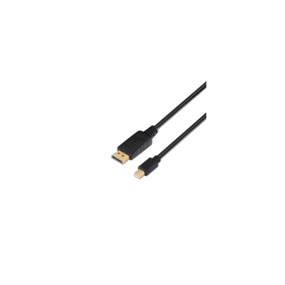 Cable Mini DisplayPort 1.2 4K Aisens A124-0131/ DisplayPort Macho - Mini DisplayPort Macho/ Hasta 5W/ 2300Mbps/ 2m/ Negro | VGA/