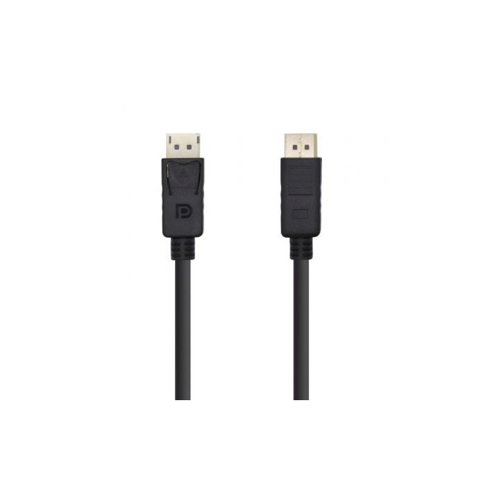 Cable DisplayPort 1.2 4K Aisens A124-0388/ DisplayPort Macho - DisplayPort Macho/ Hasta 5W/ 2300Mbps/ 10m/ Negro | VGA/DVI/Displ