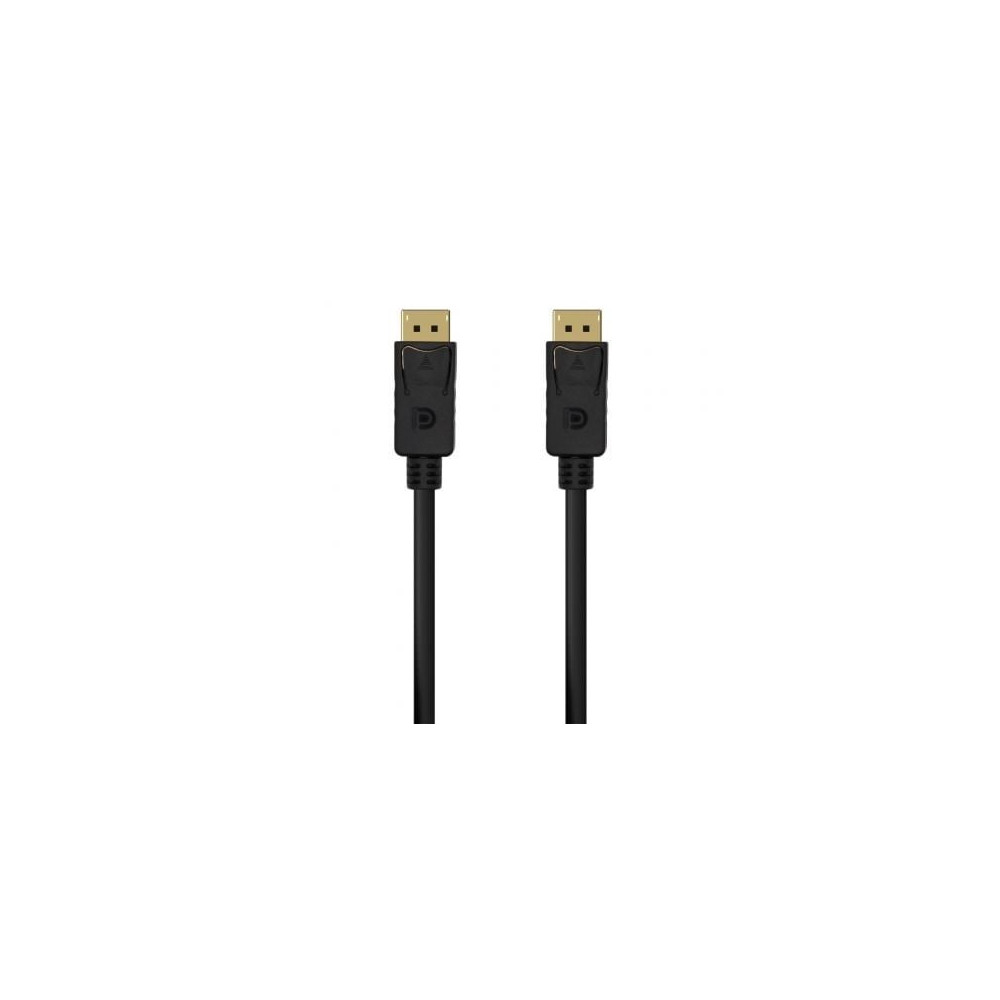 Cable DisplayPort 1.2 4K Aisens A124-0548/ DisplayPort Macho - DisplayPort Macho/ Hasta 5W/ 2300Mbps/ 50cm/ Negro | VGA/DVI/Disp