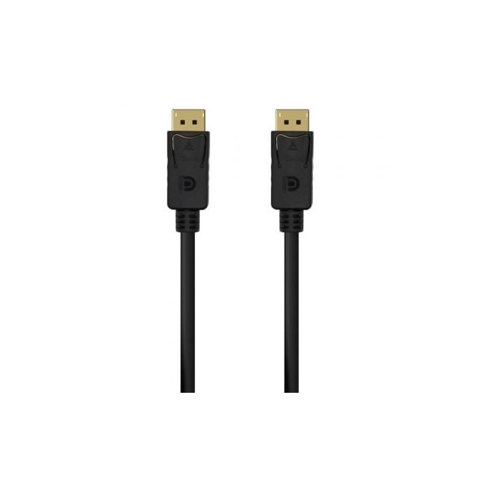 Cable DisplayPort 1.2 4K Aisens A124-0548/ DisplayPort Macho - DisplayPort Macho/ Hasta 5W/ 2300Mbps/ 50cm/ Negro | VGA/DVI/Disp