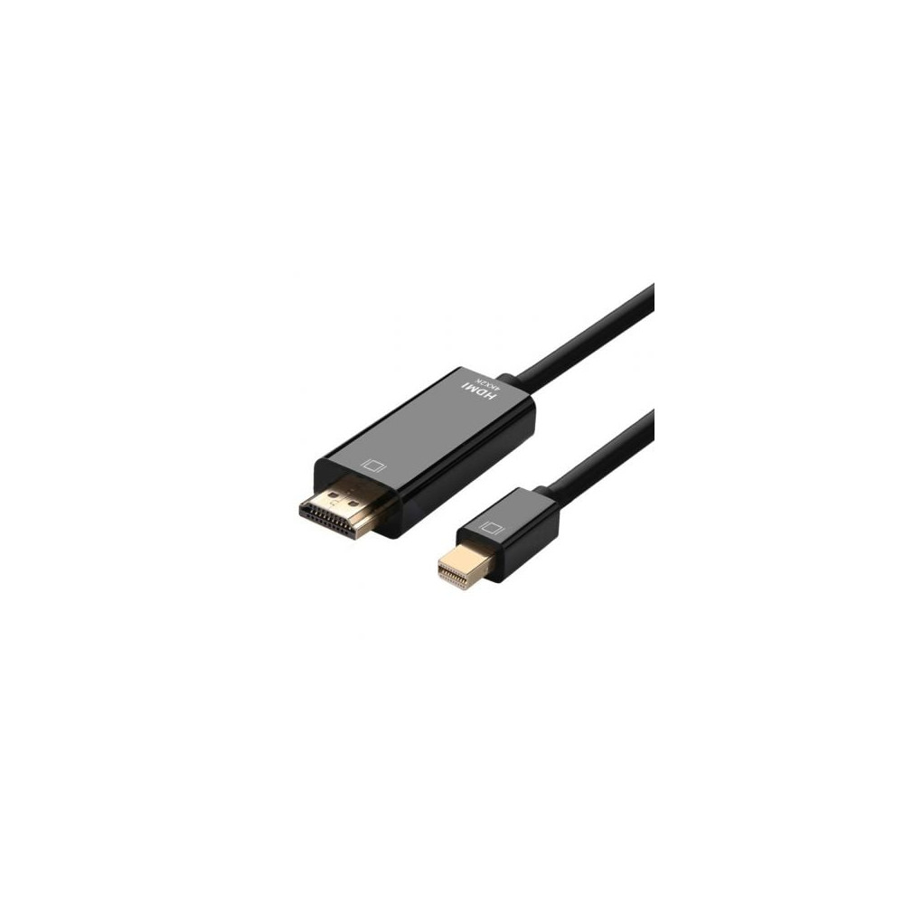 Cable Conversor Aisens A125-0458/ Mini DisplayPort Macho - HDMI Macho/ Hasta 5W/ 2300Mbps/ 3m/ Negro | VGA/DVI/DisplayPort