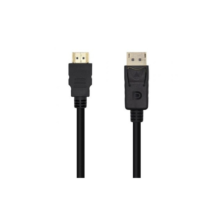 Cable Conversor Aisens A125-0460/ Displayport Macho - HDMI Macho/ Hasta 5W/ 2300Mbps/ 3m/ Negro | HDMI