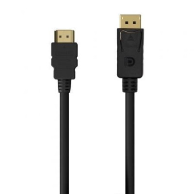 Cable Conversor Aisens A125-0551/ DisplayPort Macho - HDMI Macho/ Hasta 5W/ 2300Mbps/ 1.5m/ Negro | HDMI