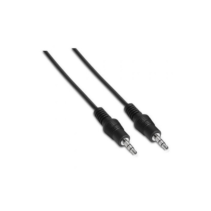Cable Estéreo Aisens A128-0141/ Jack 3.5 Macho - Jack 3.5 Macho/ Hasta 0.1W/ 30cm/ Negro | Audio