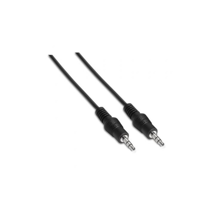 Cable Estéreo Aisens A128-0142/ Jack 3.5 Macho - Jack 3.5 Macho/ Hasta 0.1W/ 1.5m/ Negro | Audio