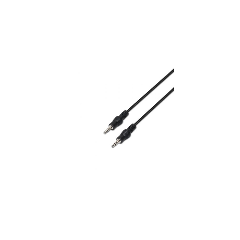 Cable Estéreo Aisens A128-0144/ Jack 3.5 Macho - Jack 3.5 Macho/ Hasta 0.1W/ 10m/ Negro | Audio