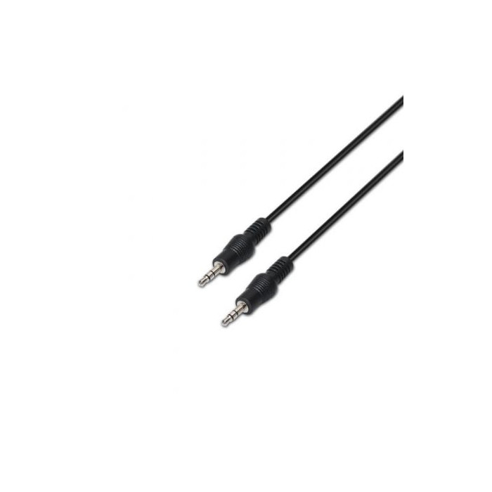 Cable Estéreo Aisens A128-0144/ Jack 3.5 Macho - Jack 3.5 Macho/ Hasta 0.1W/ 10m/ Negro | Audio