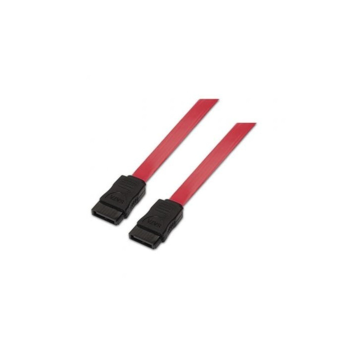 Cable SATA Aisens A130-0153/ SATA Hembra - SATA Hembra/ Hasta 0.1W/ 768Mbps/ 50cm/ Rojo | Alimentación y Datos