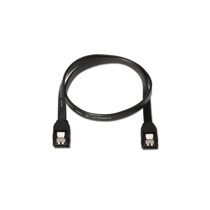Cable SATA III Aisens A130-0157/ SATA Hembra - SATA Hembra/ Hasta 0.1W/ 768Mbps/ 50cm/ Negro | Alimentación y Datos