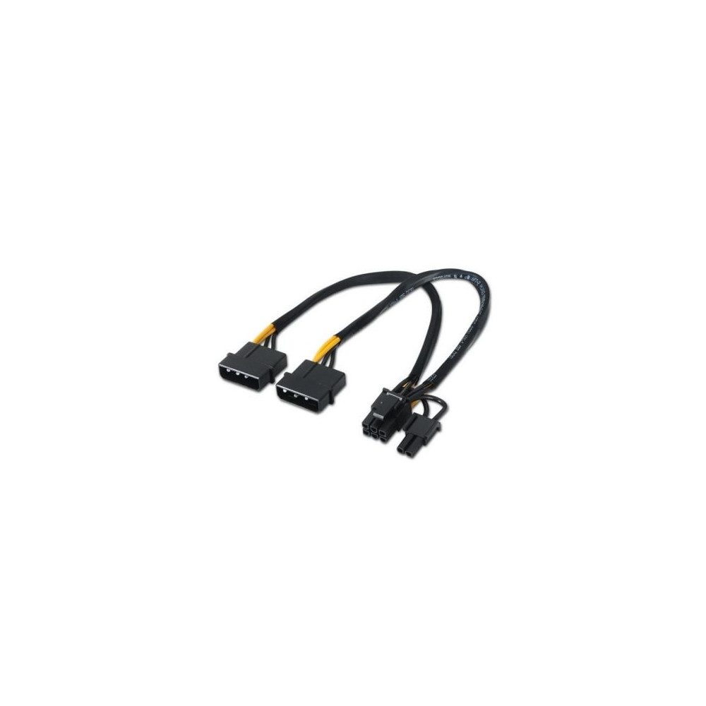 Cable Alimentación Tarjeta Gráfica Aisens A131-0165/ 2x Molex Macho - Molex 6+2 PIN Macho/ Hasta 54W/ 20cm | Alimentación y Dato
