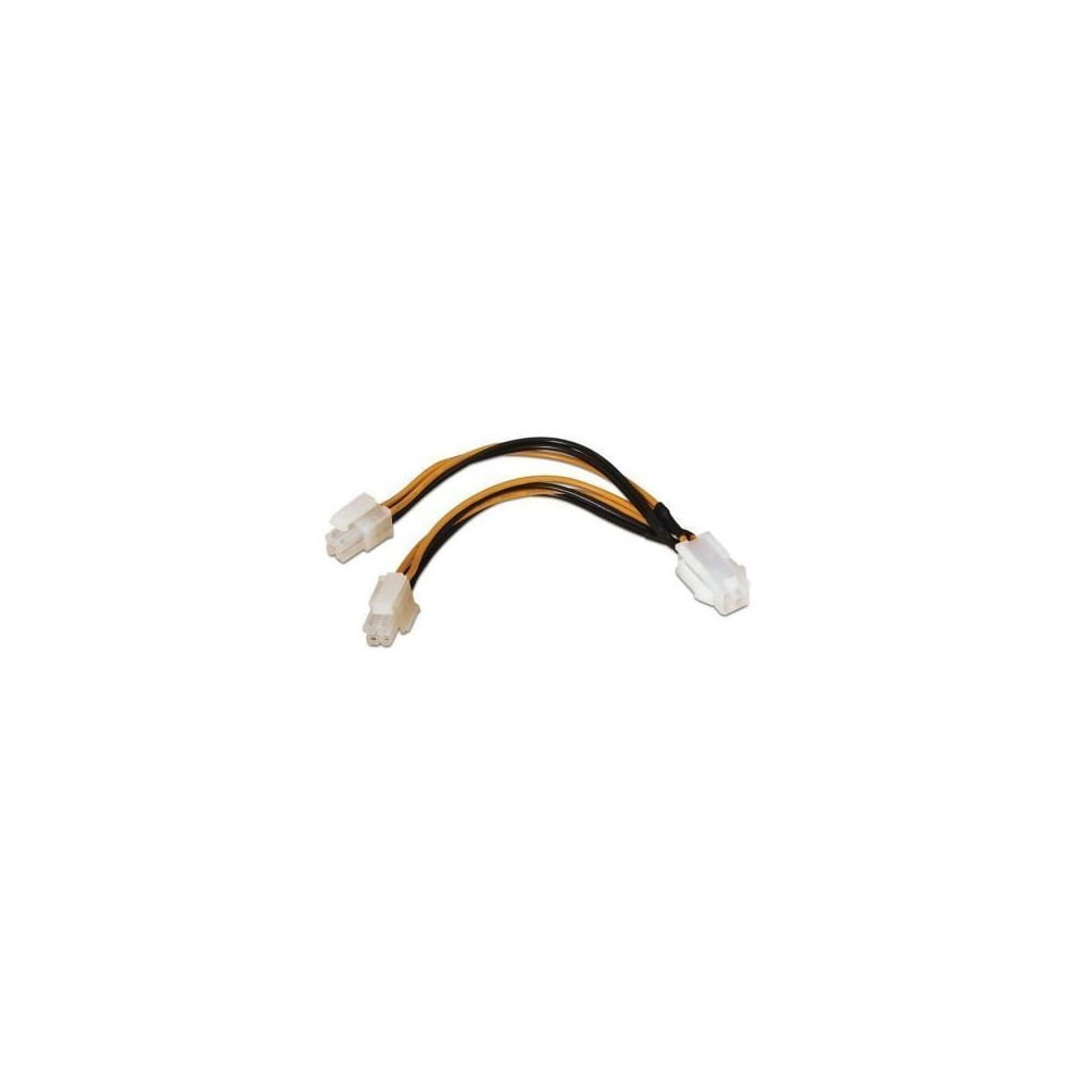 Cable Alimentación para Microprocesador Aisens A131-0166/ Molex 4+4 PIN Macho - Molex 4 PIN Hembra/ Hasta 54W/ 15cm | Alimentaci