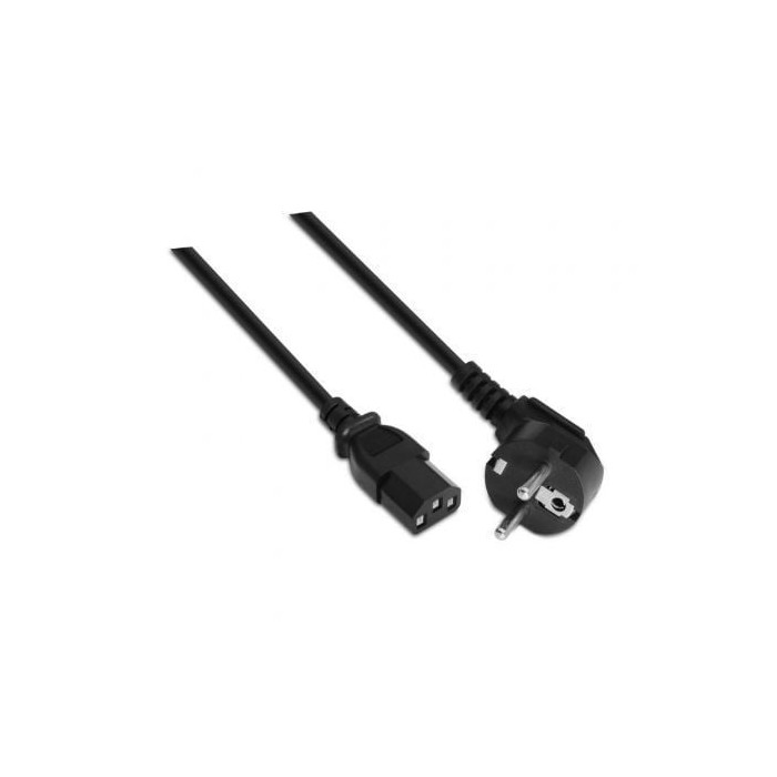 Cable Alimentación Aisens A132-0168/ CEE(7-7) Macho - C13 Hembra/ Hasta 1500W/ 3m/ Negro | Alimentación y Datos