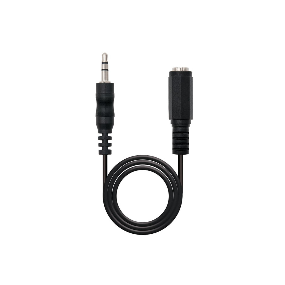 Cable Estéreo Nanocable 10.24.0201/ Jack 3.5 Macho - Jack 3.5 Hembra/ 1.5m | Audio