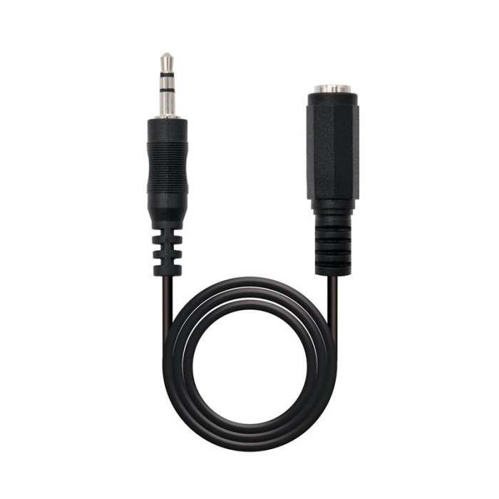 Cable Estéreo Nanocable 10.24.0201/ Jack 3.5 Macho - Jack 3.5 Hembra/ 1.5m | Audio