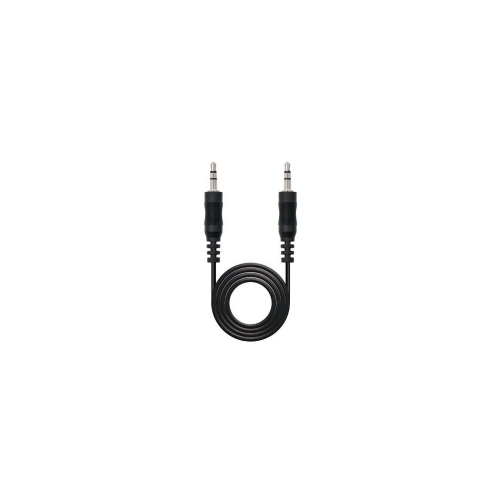 Cable Estéreo Nanocable 10.24.0105/ Jack 3.5 Macho - Jack 3.5 Macho/ 5m/ Negro | Audio