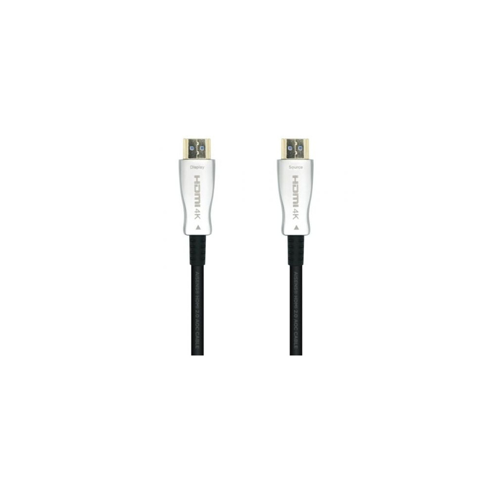 Cable HDMI 2.0 AOC 4K Aisens A148-0380/ HDMI Macho - HDMI Macho/ 50m/ Negro | HDMI