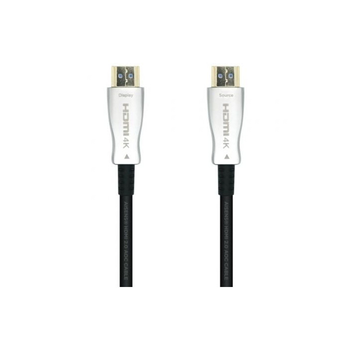 Cable HDMI 2.0 AOC 4K Aisens A148-0380/ HDMI Macho - HDMI Macho/ 50m/ Negro | HDMI