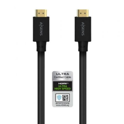 Cable HDMI 2.1 8K Aisens A150-0680/ HDMI Macho - HDMI Macho/ 5m/ Certificado/ Negro | HDMI