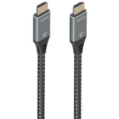 Cable HDMI 2.1 8K Aisens A150-0876/ HDMI Macho - HDMI Macho/ 5m/ Gris y Negro | HDMI