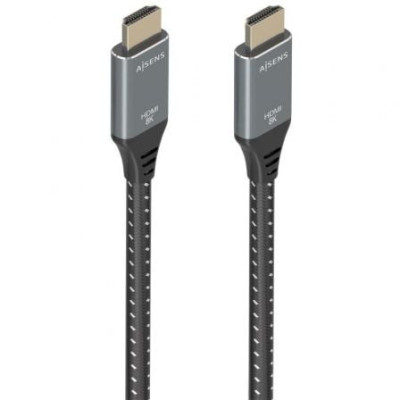 Cable HDMI 2.1 8K Aisens A150-0878/ HDMI Macho - HDMI Macho/ 10m/ Gris y Negro | HDMI