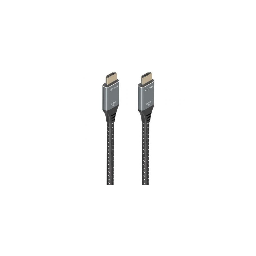 Cable HDMI 2.1 8K Aisens A150-0878/ HDMI Macho - HDMI Macho/ 10m/ Gris y Negro | HDMI