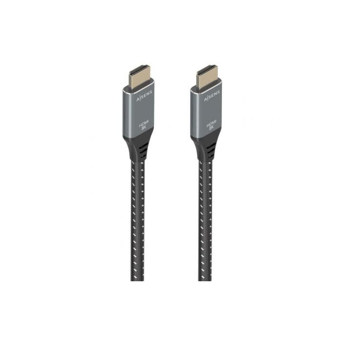 Cable HDMI 2.1 8K Aisens A150-0878/ HDMI Macho - HDMI Macho/ 10m/ Gris y Negro | HDMI