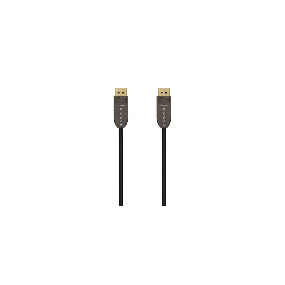 Cable DisplayPort 1.4 AOC 8K Aisens A155-0608/ DisplayPort Macho - DisplayPort Macho/ 20m/ Negro | VGA/DVI/DisplayPort