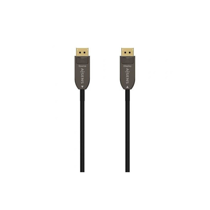 Cable DisplayPort 1.4 AOC 8K Aisens A155-0608/ DisplayPort Macho - DisplayPort Macho/ 20m/ Negro | VGA/DVI/DisplayPort