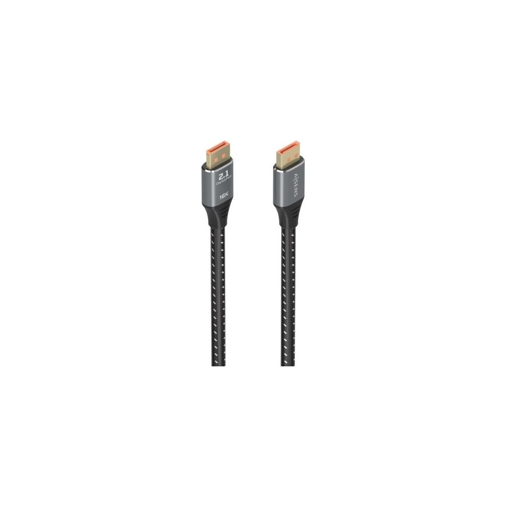 Cable DisplayPort 2.1 16K Aisens A158-0901/ DisplayPort Macho - DisplayPort Macho/ 80Gbps/ 1m/ Negro | VGA/DVI/DisplayPort