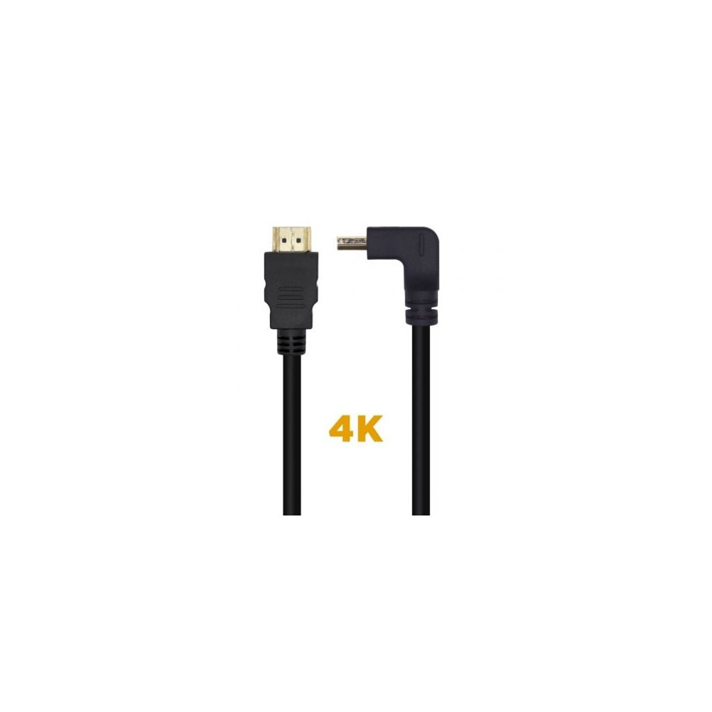 Cable HDMI 2.0 4K Aisens A120-0456/ HDMI Macho - HDMI Macho/ 1m/ Negro | HDMI