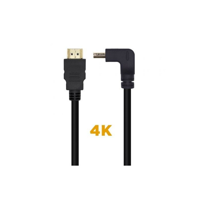 Cable HDMI 2.0 4K Aisens A120-0456/ HDMI Macho - HDMI Macho/ 1m/ Negro | HDMI