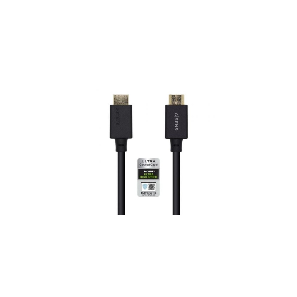 Cable HDMI 2.1 8K Aisens A150-0423/ HDMI Macho - HDMI Macho/ 2m/ Certificado/ Negro | HDMI