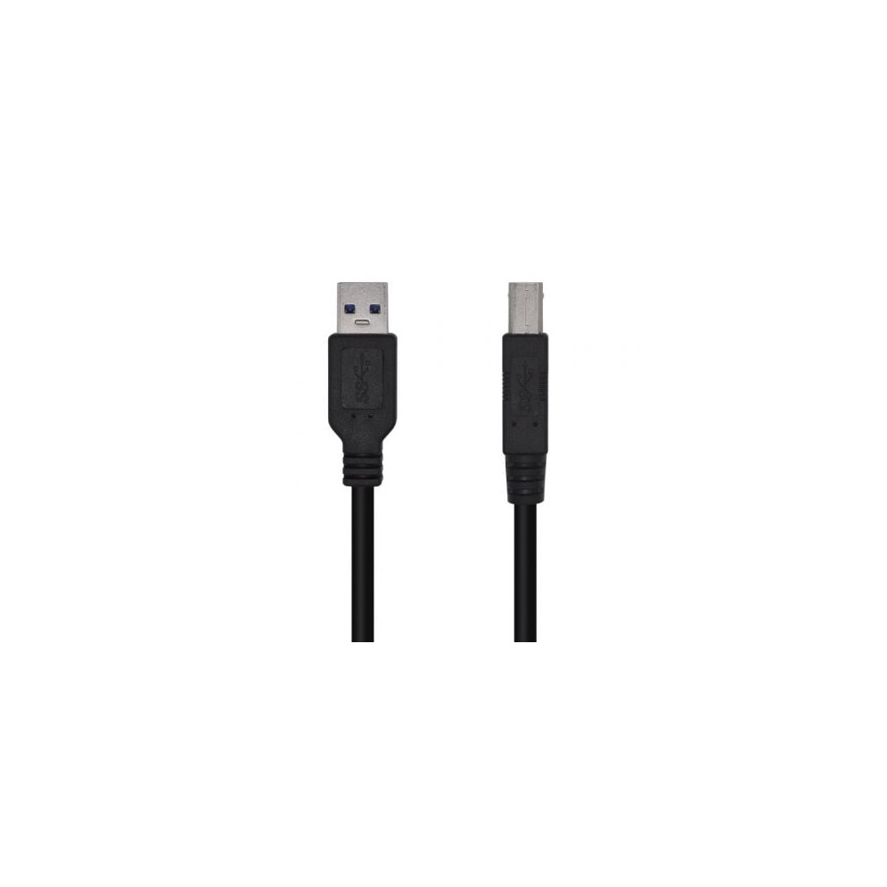 Cable USB 3.0 Impresora Aisens A105-0445/ USB Tipo-B Macho - USB Macho/ 5Gbps/ 3m/ Negro | USB