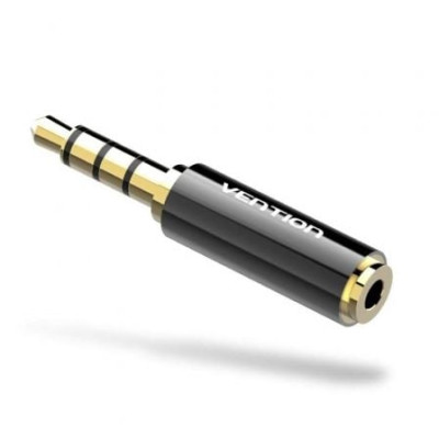 Adaptador Jack Vention BFBB0/ Jack 3.5 Macho - Jack 2.5 Hembra/ Negro | Audio