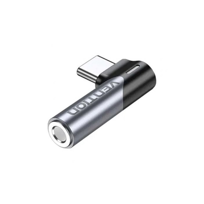 Adaptador Audio Vention BGWH0/ Jack 3.5 Hembra - USB Tipo-C Macho/ Gris | Audio