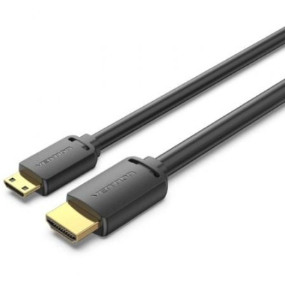 Cable HDMI 4K Vention AGHBG/ HDMI Macho - Mini HDMI Macho/ 1.5m/ Negro | HDMI
