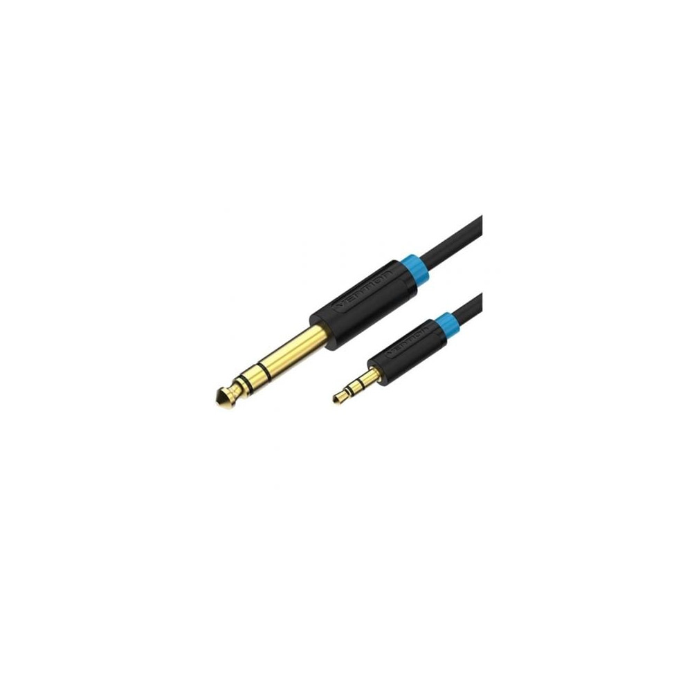 Cable Estéreo Vention BABBI/ Jack 6.5 Macho - Jack 3.5 Macho/ 3m/ Negro | Audio