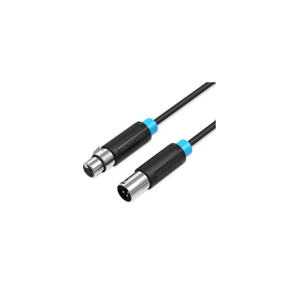 Cable Estéreo Vention BBFBL/ XLR Macho - XLR Hembra/ 10m/ Negro | Audio