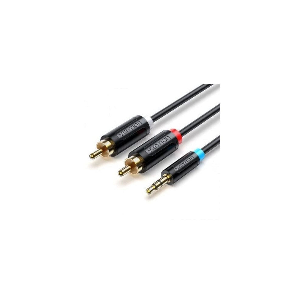 Cable Estéreo Vention BCLBI/ Jack 3.5 Macho - 2x RCA Macho/ 3m/ Negro | Audio