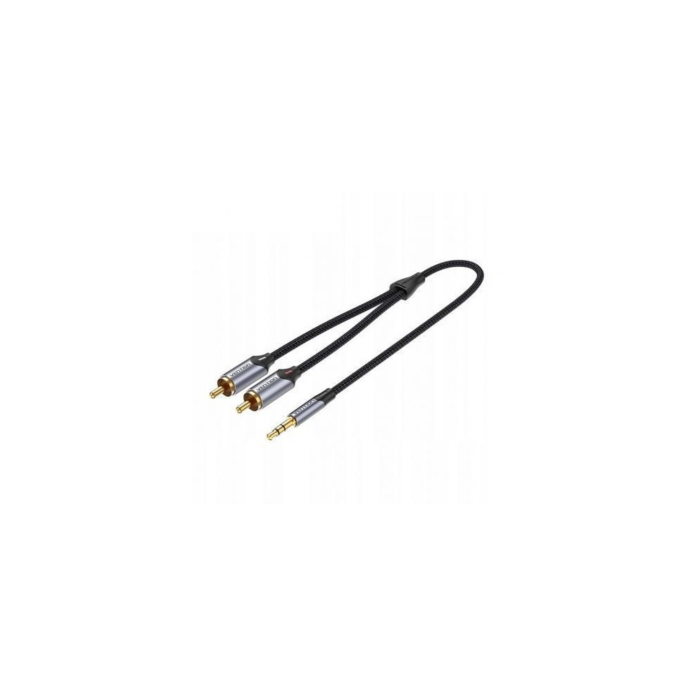 Cable Estéreo Vention BCNBJ/ Jack 3.5 Macho - 2x RCA Macho/ 5m/ Gris | Audio