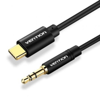 Cable Conversor Audio Vention BGABF/ USB Tipo-C Macho - Jack 3.5 Macho/ 1m/ Negro | Audio
