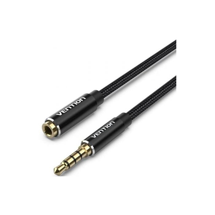 Cable Estéreo Vention BHCBH/ Jack 3.5 Macho - Jack 3.5 Hembra/ 2m/ Negro | Audio