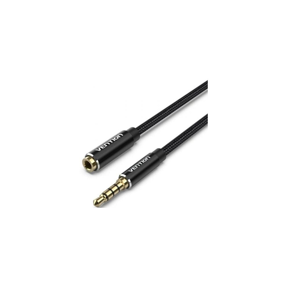 Cable Estéreo Vention BHCBJ/ Jack 3.5 Macho - Jack 3.5 Hembra/ 5m/ Negro | Audio