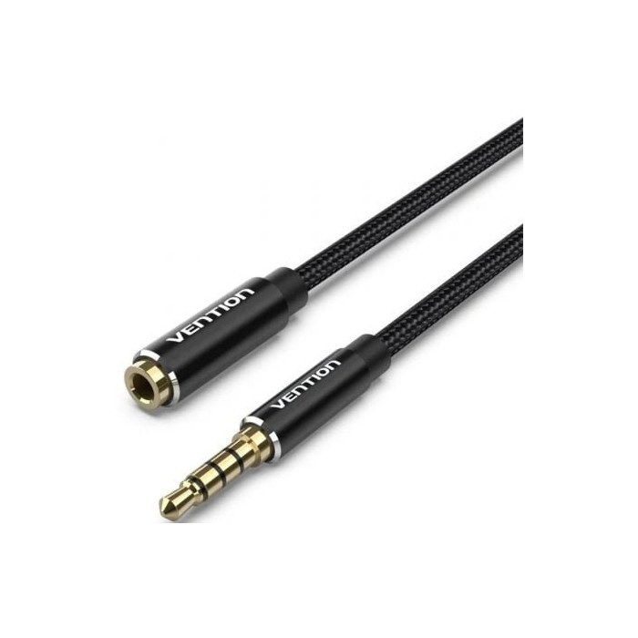 Cable Estéreo Vention BHCBL/ Jack 3.5 Macho - Jack 3.5 Hembra/ 10m/ Negro | Audio